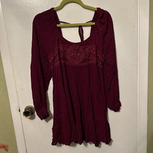 Women's Burgundy Dress